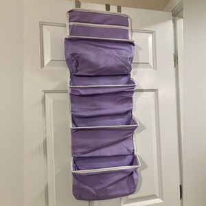 Pottery Barn Kids light purple hanging organizer